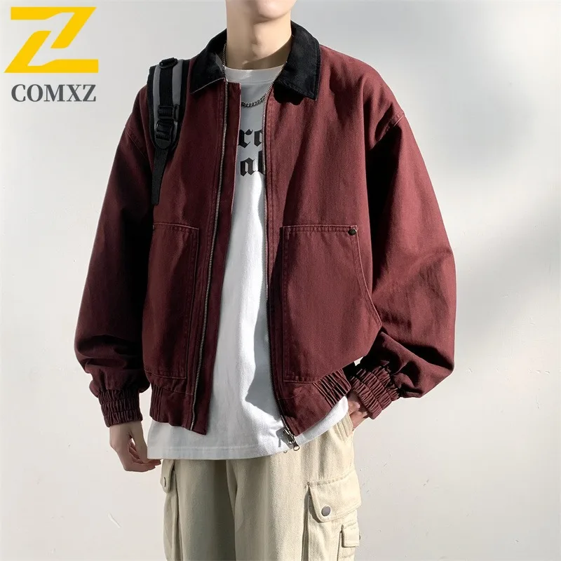 Men's Casual Cardigan Jacket Versatile Stand Collar Coat with Age-Friendly Design for Waterproof Windproof Spring Autumn Season