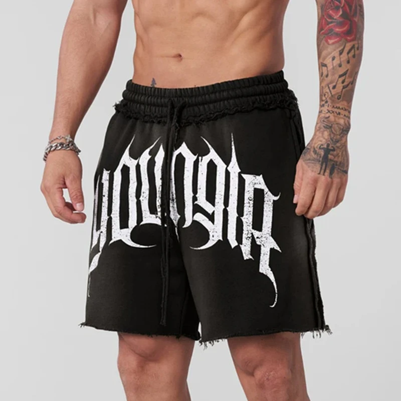 

New Men's Beach Fitness Shorts Summer Casual Cotton Running Sports Gym Training Family Party 3-Minute