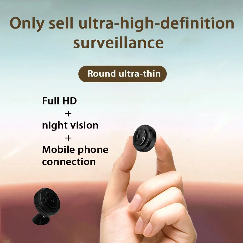 كاميرا رؤية ليلية صغيرة لاسلكية عالية الوضوح مناسبة للمنزل، مراقبة الحيوانات الأليفة والمركبات، الاستخدام المنزلي، واي فاي متصلة بالهاتف المحمول للعرض عن بعد، كاميرا صغيرة محمولة لتسجيل الصوت والفيديو، كاميرا مراقبة محمولة للحيوانات الأليفة في الأماكن المغلقة والخارجية، كشف عن الرسوم المتحركة، كاميرا صغيرة مع كشف عن الرؤية الداخلي والمتنقلة #2