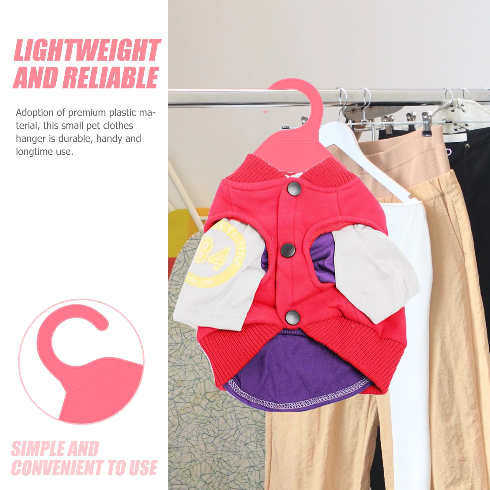 

10Pcs Pet Clothes Hangers Plastic Portable Mini Small Dog Cat Puppy Clothing Rack Drying Organizer Dog Clothes Hangers