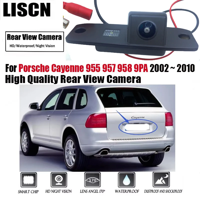 

HD rear view camera For Porsche Cayenne 955 957 958 9PA 2002 ~ 2010 HD Night Vision Waterproof Backup Parking Reversing Camera