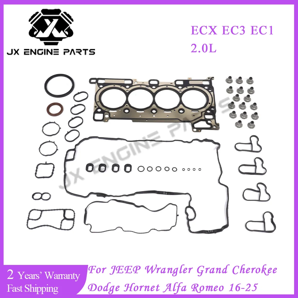 Juego completo de juntas de culata para motor ECX EC3 EC1 para Jeep 2.0 Wrangler Grand Cherokee WL Compass Dodge Hornet Alfa Romeo Giulia 2.0L GAS