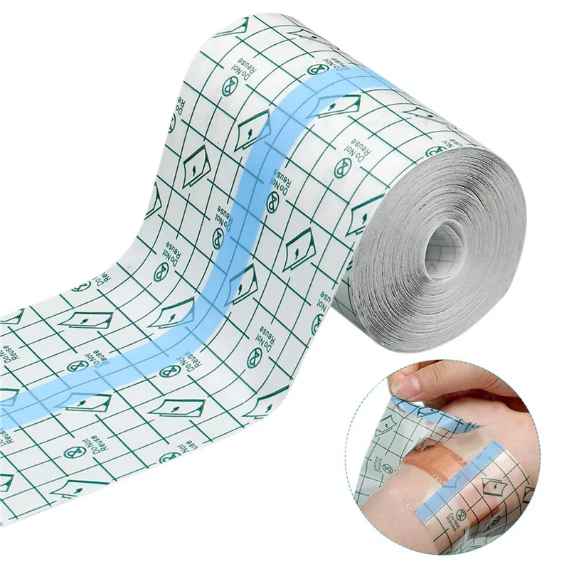 

M12K-2X Shower Waterproof Patch Transparent Stretch Adhesive Bandage For Tattoos Swimming Showering (4 Inch X 10Yard)