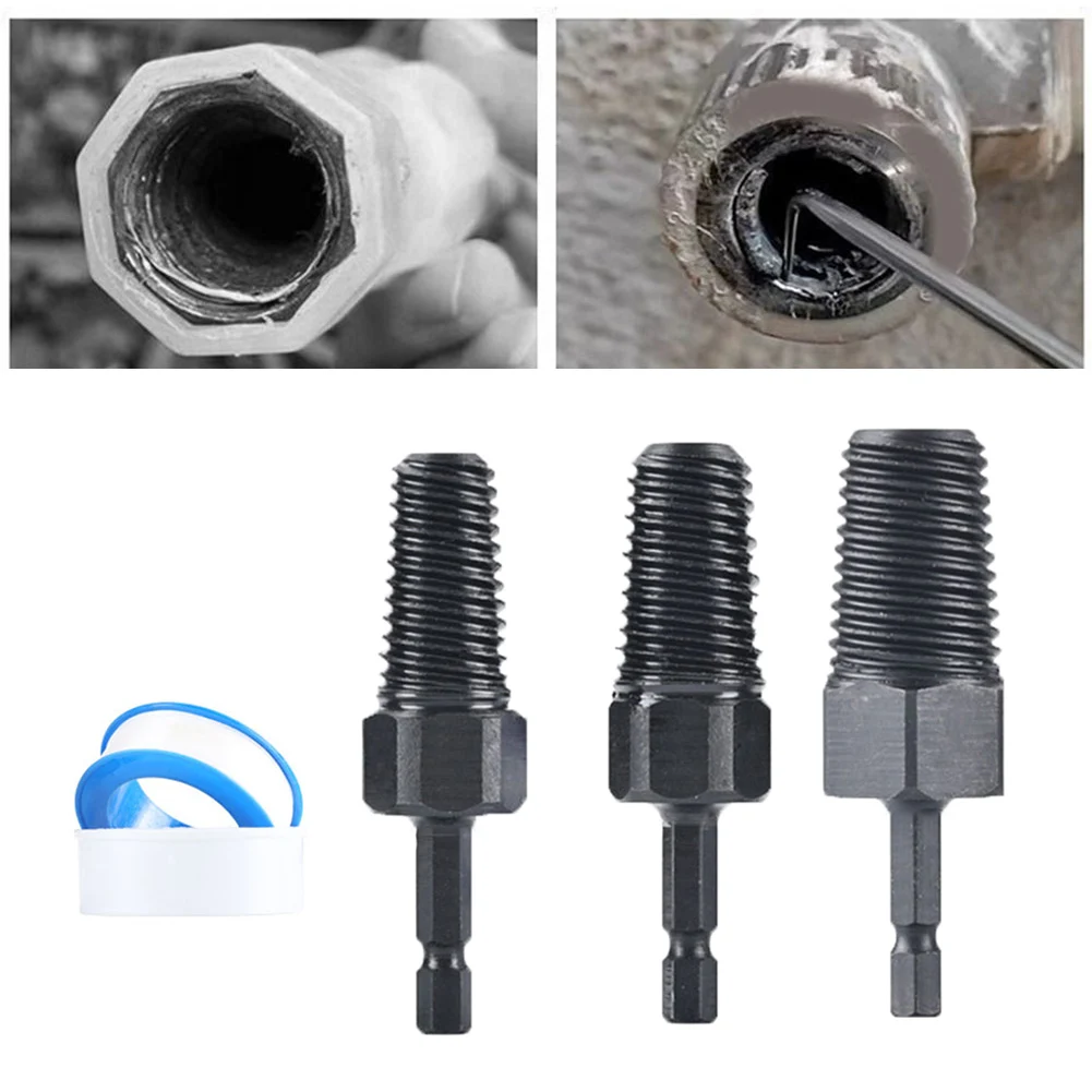 Herramienta extractora de tornillos rotos, Extractor de roscas de tubo, herramienta de extracción de pernos, mango Hexagonal, diseño integrado, Compatible con taladro de litio