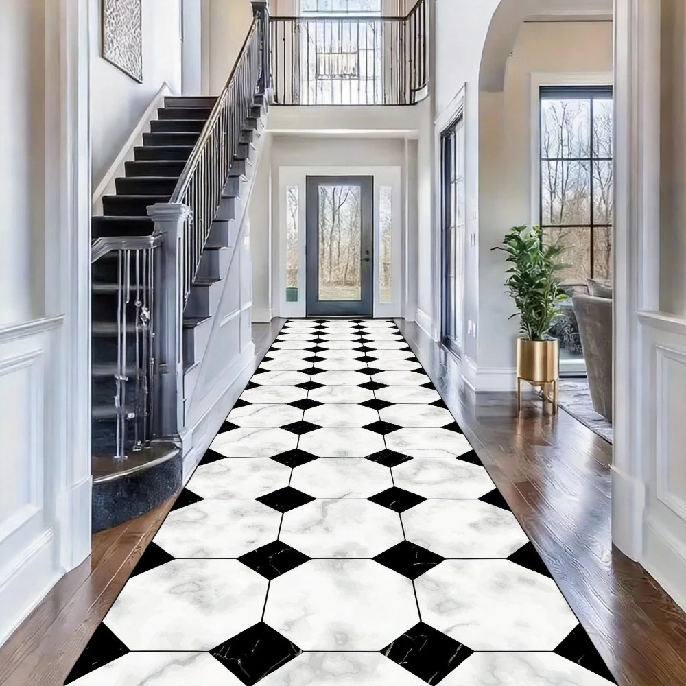 

Nordic Geometric Carpet Runner Living Room Decorative Hall Runner Rugs Passageway Home Bedroom Aisle Floor Mat Lounge Doorway