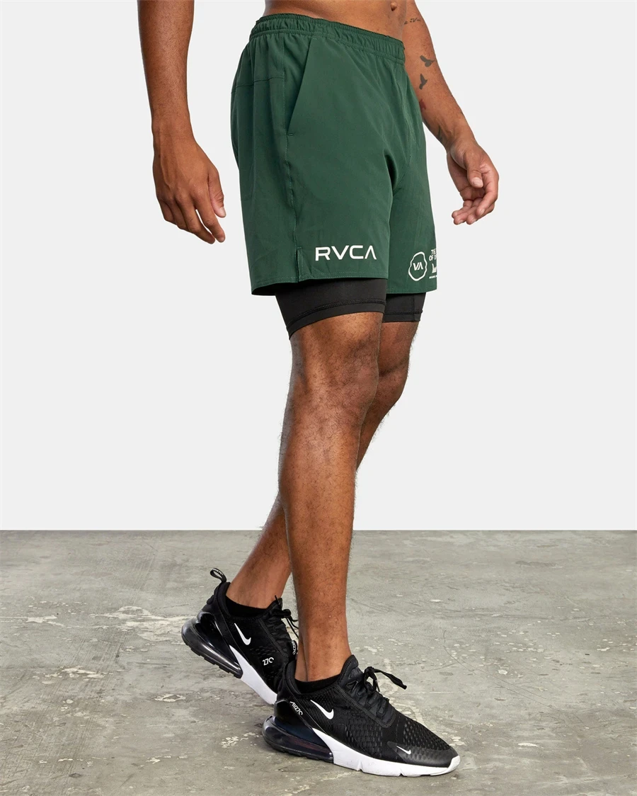 Short de Fitness pour hommes, entraînement, sport, Jogging, Fitness, tissé, séchage rapide, nouveau short de sport 2 en 1 Double couche, Fitness, course à pied