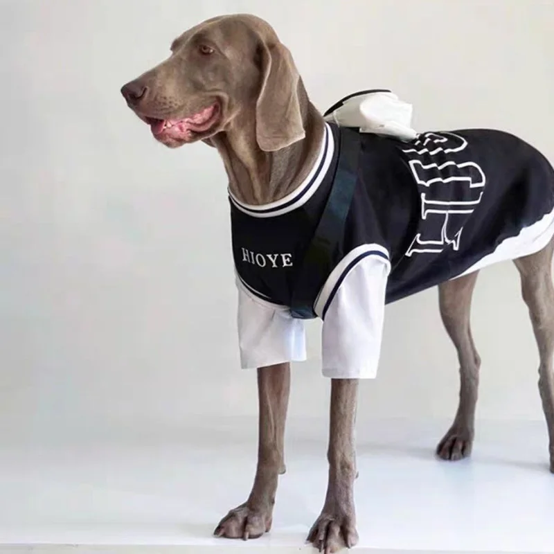 Fashion Spring Summer Pet Dog Clothes Cotton Breathable Vest Medium Large Dogs Sport Shirts Pets fake two pieces T-shirt Costume