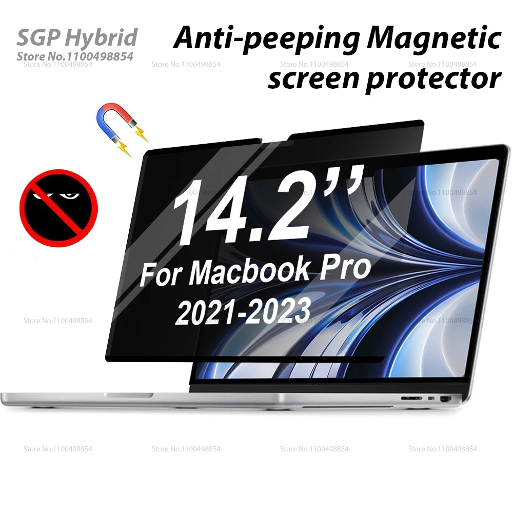 

Magnetic Privacy Screen Protector for Macbook Pro 14 inch 14.2 2021 2023 M1 M2 A2442 A2779 A2918 A2992 Removable Laptop Filter