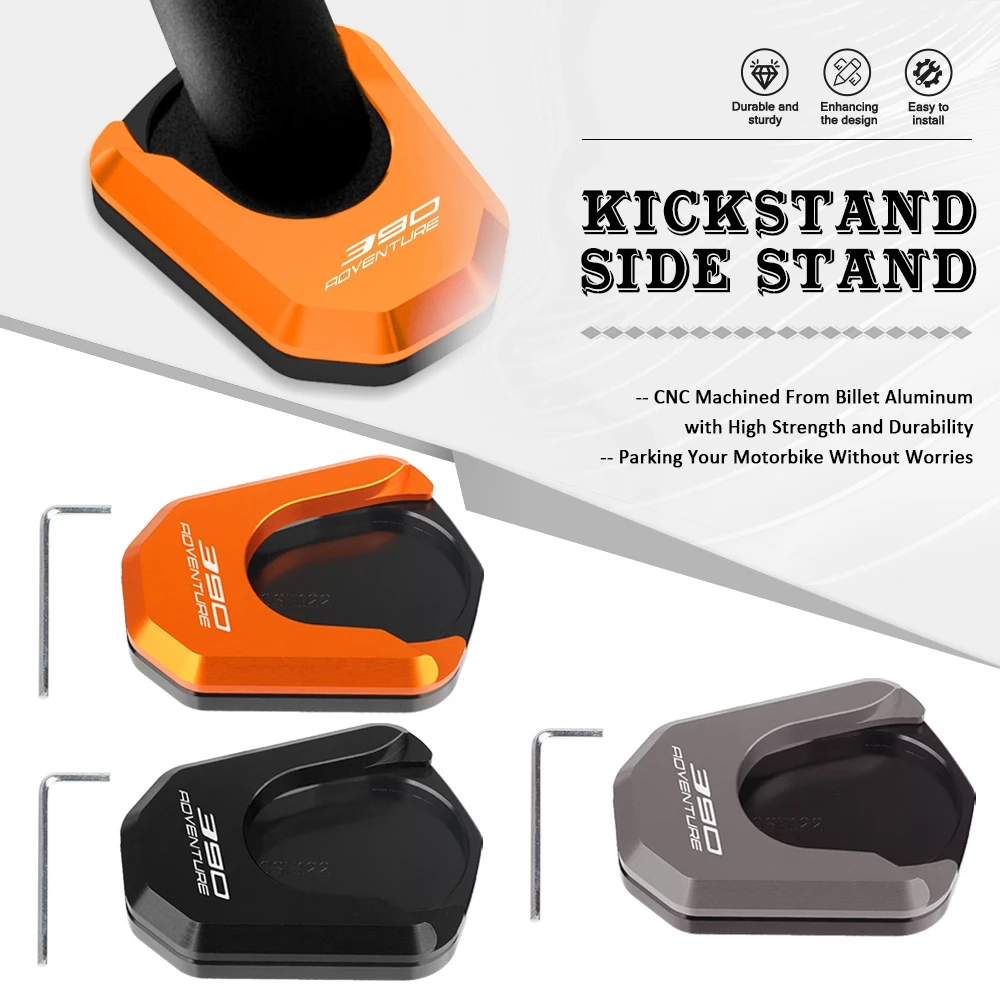 

FOR 390 Adventure 390 ADV 2019 2020 2021 2022 2023 Motorcycle Kickstand Extender Foot Side Extension Support Plate Enlarged Base
