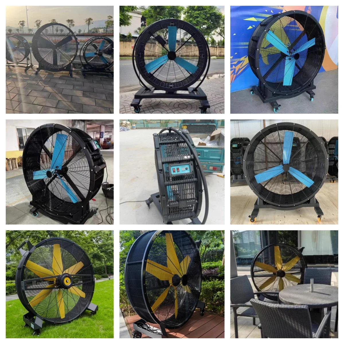 Outdoor Pedestal Permanent Magnet  Fan Big Industrial High-power Stand Fan Electric Stand Hvls  Portability Cooling Fan