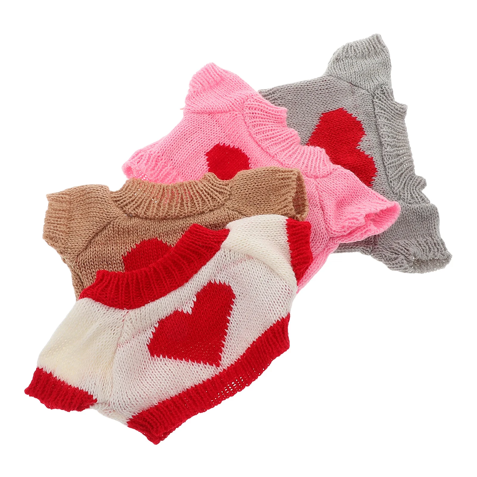 

4Pcs Stuffed Bear Clothes Cute Outfit Decorative Sweater Replaceable Accessories Soft Comfortable Craftsmanship