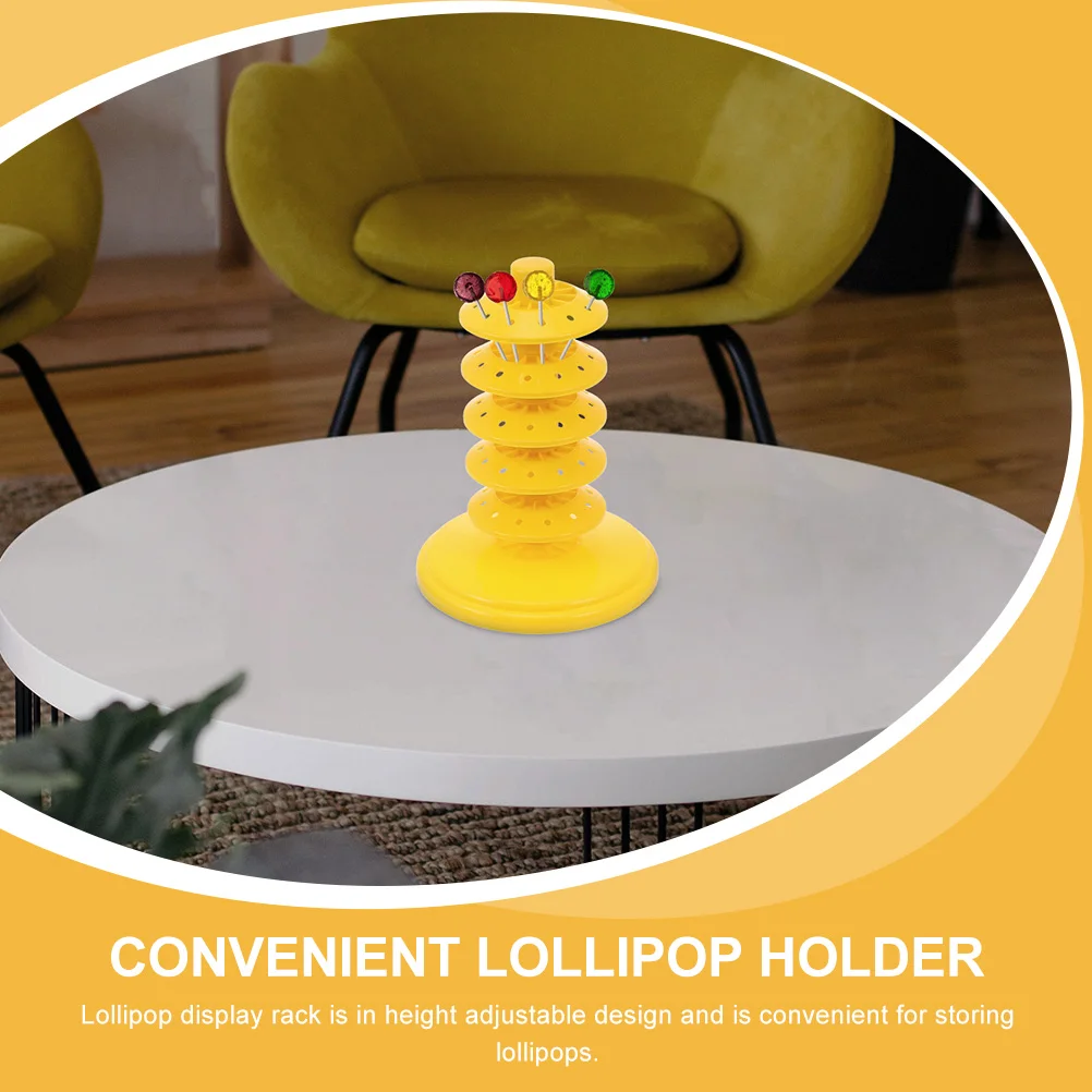 

1pc Adjustable Lollipop Display Rack Multi-Layer Desktop Stand Store Holder Pp Material Smooth Edges Convenient Rack Decorative