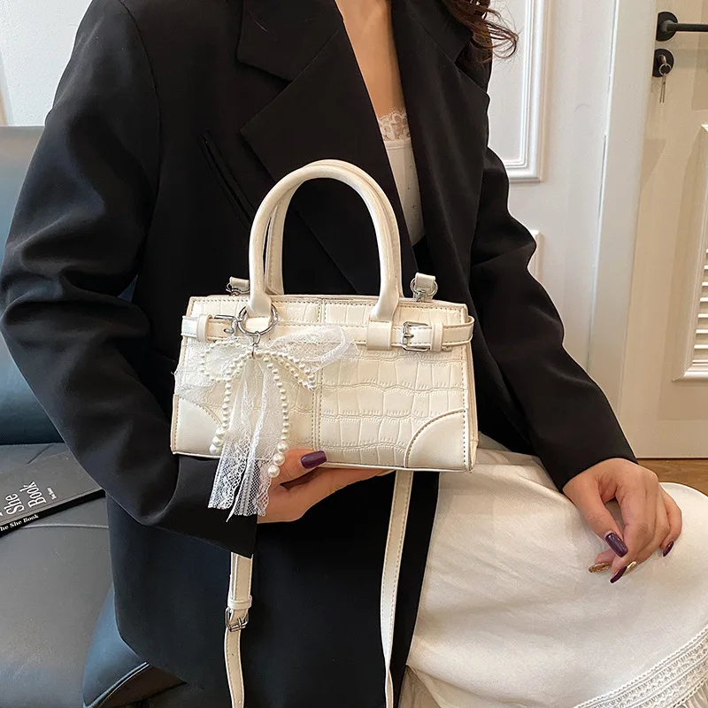 

Текстурированная женская сумка Kelly с каменным узором - шикарная ручная модная сумка через плечо с пряжкой на ремне