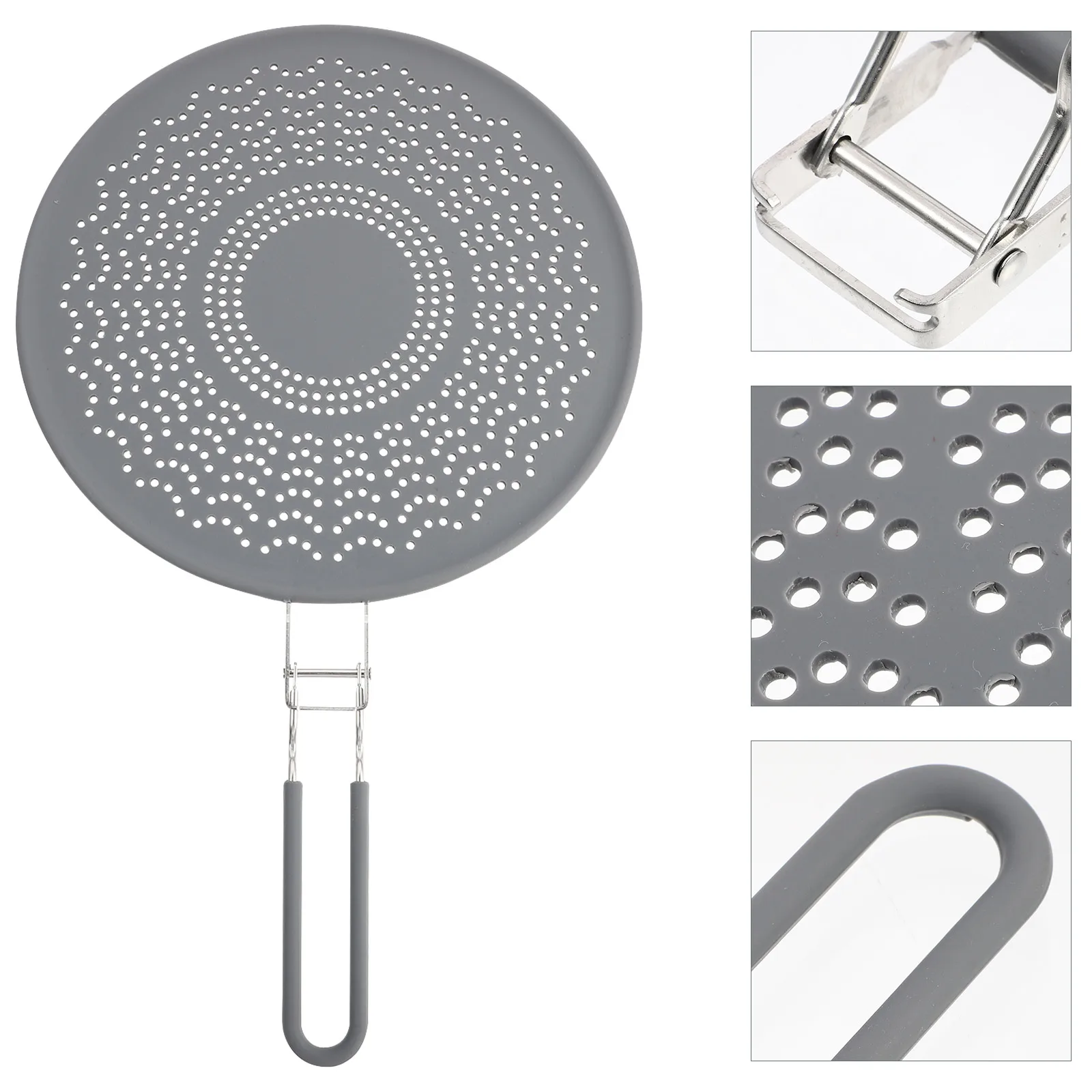 

1pc Silicone Filter Net Splatter Guard Heat Resistant Oil Splatter Screen Frying Pan Kitchen Anti Oil Sticker Food Grade High