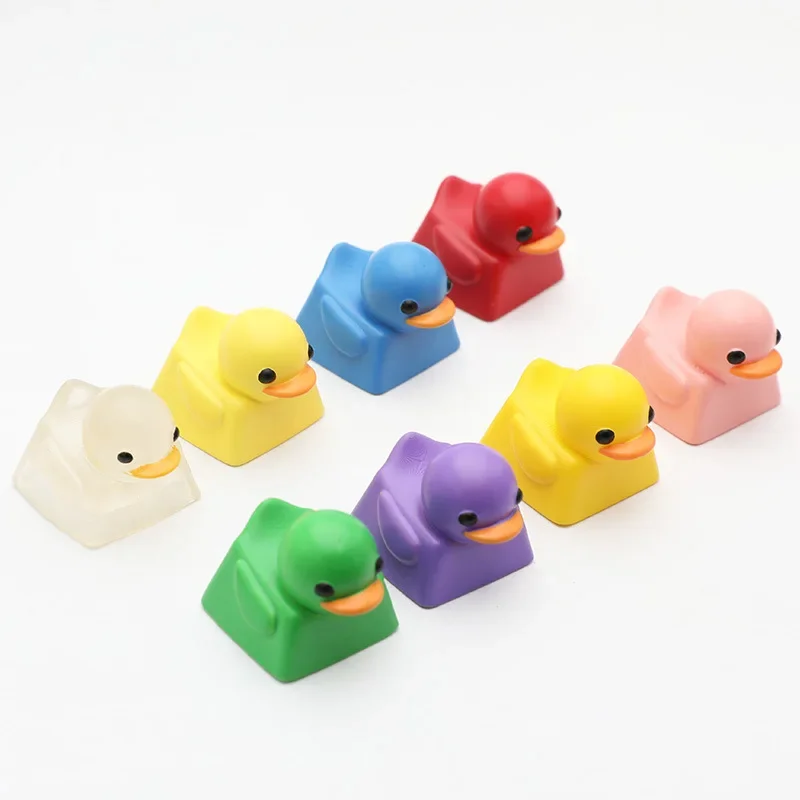 1PCS Cute Duck Resin KeyCap Personalized Cartoon Decoration Gaming Key Cap for Cherry Mx Switch Gamer Mechanical Keyboard Gift