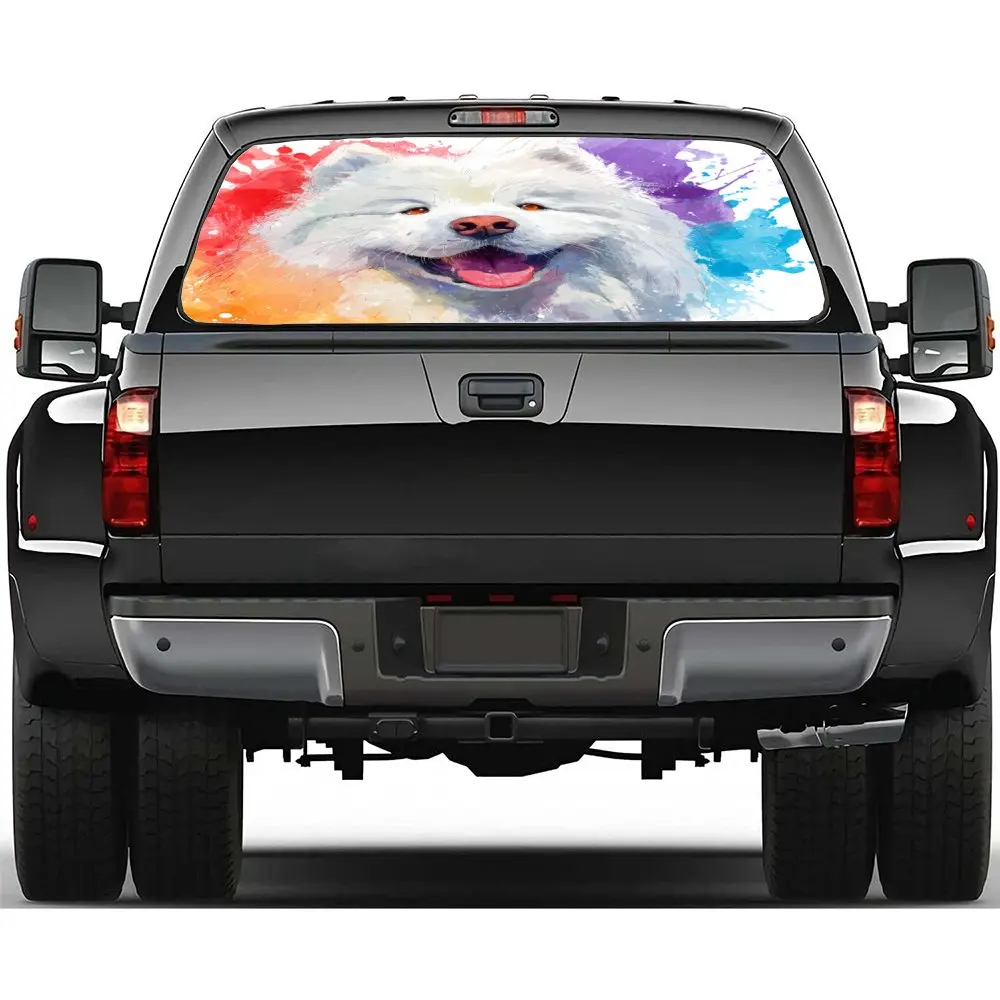 

Cute puppy PVC material self-adhesive waterproof car rear window sticker, easy to paste without falling off, waterproof and ligh