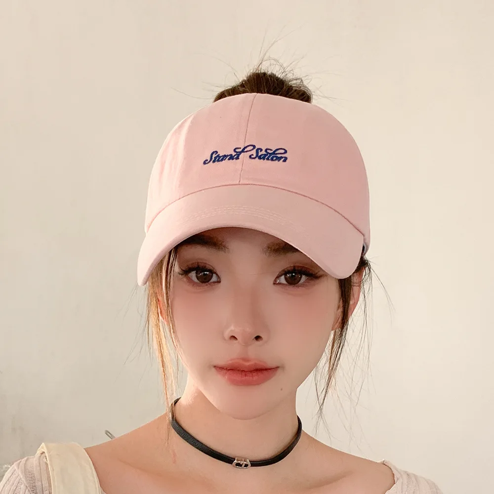

Spring Autumn New Women's Ponytail Hat Fashion Versatile Letter Embroidery Baseball Cap Korean Girls Streetwear Casual Sun Hats