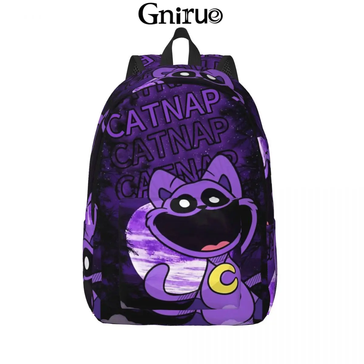 CatNap Smiling Critters Backpack for Boy Girl Kids Student School Bookbag Canvas Daypack Kindergarten Primary Bag Lightweight