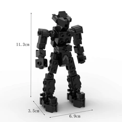 MOC Model Splicing Mecha Robot Skeleton Individual Exoskeleton Armor Building Blocks War Weapons Soldier Toys for Children