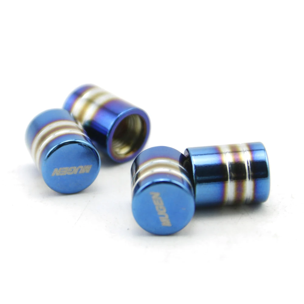 MUGEN 4 Pçs/set Tampas de Válvula de Pneu de Liga de Alumínio Apto Para Carro Universal Caminhão Motocicleta Bicicleta Tampa da Haste da Válvula Acess