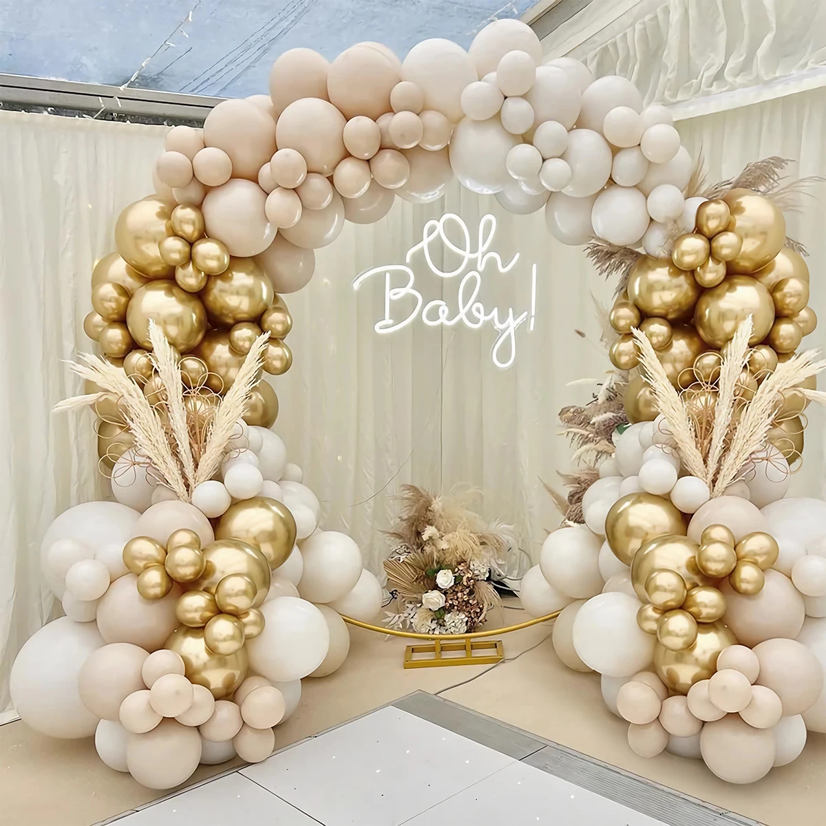 

Ivory White Balloon Garland Arch Kit Wedding Birthday Party Decoration Kids 1st Birthday Baby Shower Latex Ballon Globos