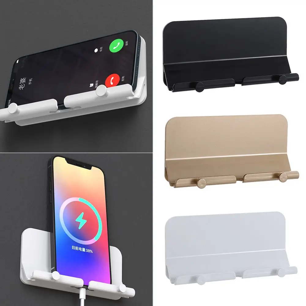 Multifunctional Hanger Shelf Charging Adapter Mobile Phone Wall Charger Holder Hanging Stand Mount Bracket