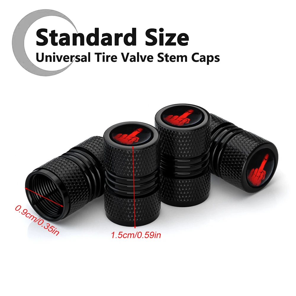 4 PCS Car Wheel Tire Valve Stem Caps Cool Aluminum Car Tire Air Valve Caps for Cars, Trucks, Bikes, Motorcycles, Bicycles