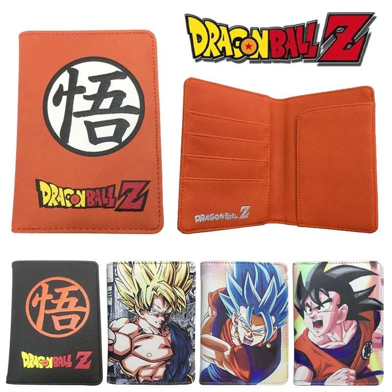 Dragon Ball Goku Passport Cover PU Leather Man Women Travel Passport Holder with Credit Card Holder Case Wallet Protector Cover