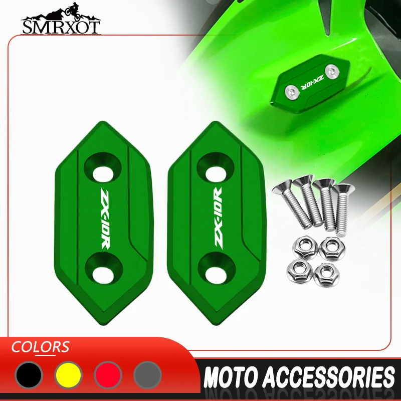 Motorcycle Accessories For ZX-10R ZX10R 2008 2009 2010 Mirror Hole Cover Windscreen Driven Mirror Eliminators Cap zx10r