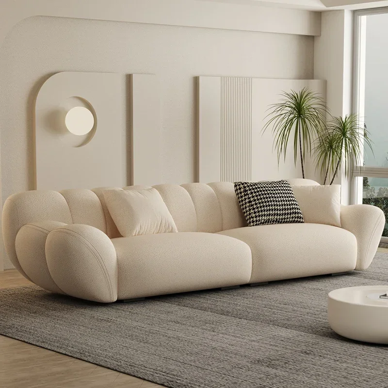 

Comfortable Relaxing White Sofa Set, Modern Living Room, Lazy Sofa, Nordic Designer, Sofy Do Salonu, Garden Furniture