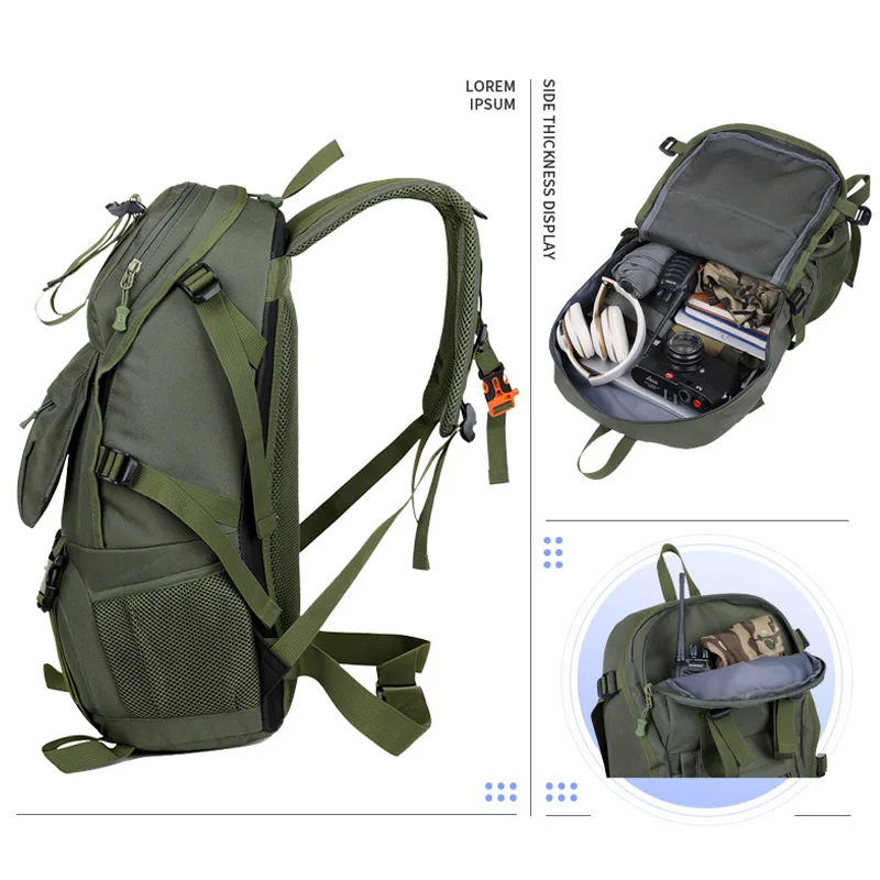 Zaino da esterno multifunzionale 50L borse da trekking borsa da alpinismo zaini da arrampicata da campeggio impermeabili borsa sportiva ultraleggera