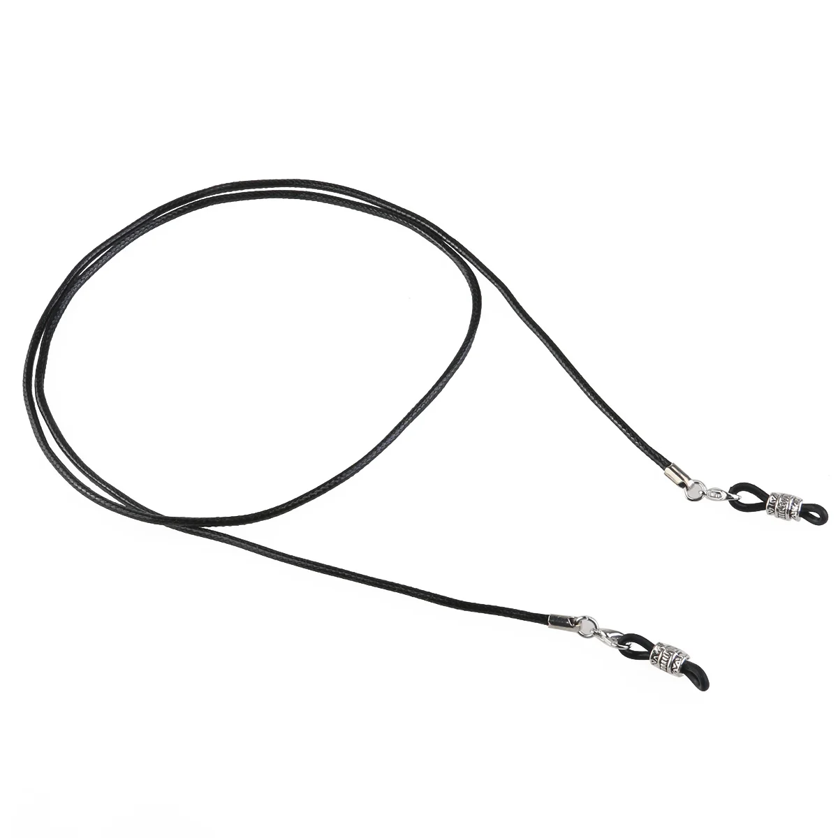 

Glasses Chain Wax Cord Eyeglass Holder Adjustable Silicone Ends Metal Coils Non Slip Eyeglass Cord Strap Decorative Fashion