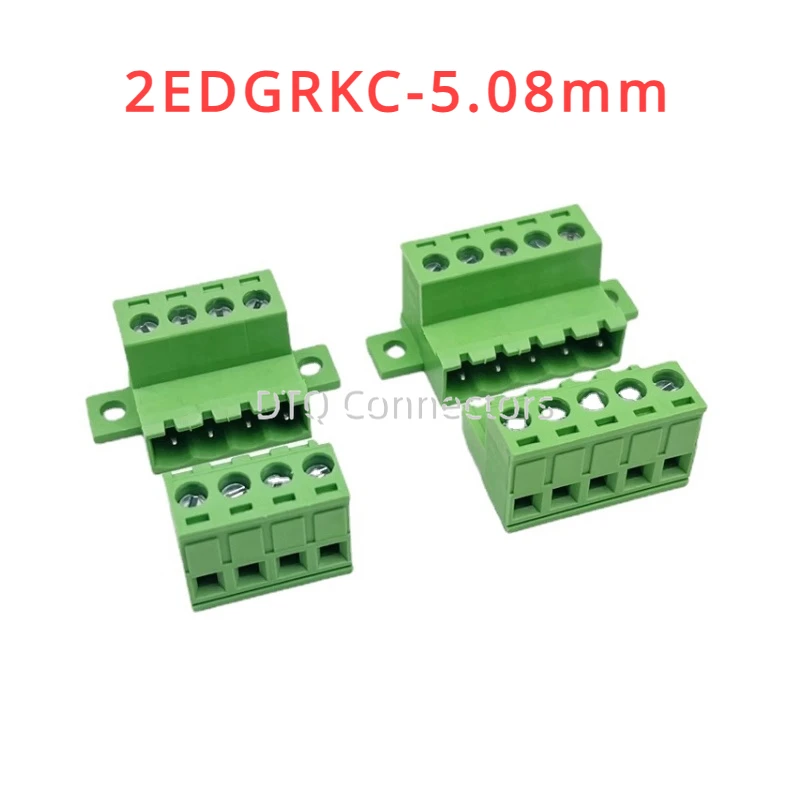 5Pcs Aerial Butt Welding Type 2EDGRKC 5.08mm Parafuso Plug-In 15EDGRKC 5.08MM 2EDG 2-16Pin Conector De Parafuso Dlocos Terminais