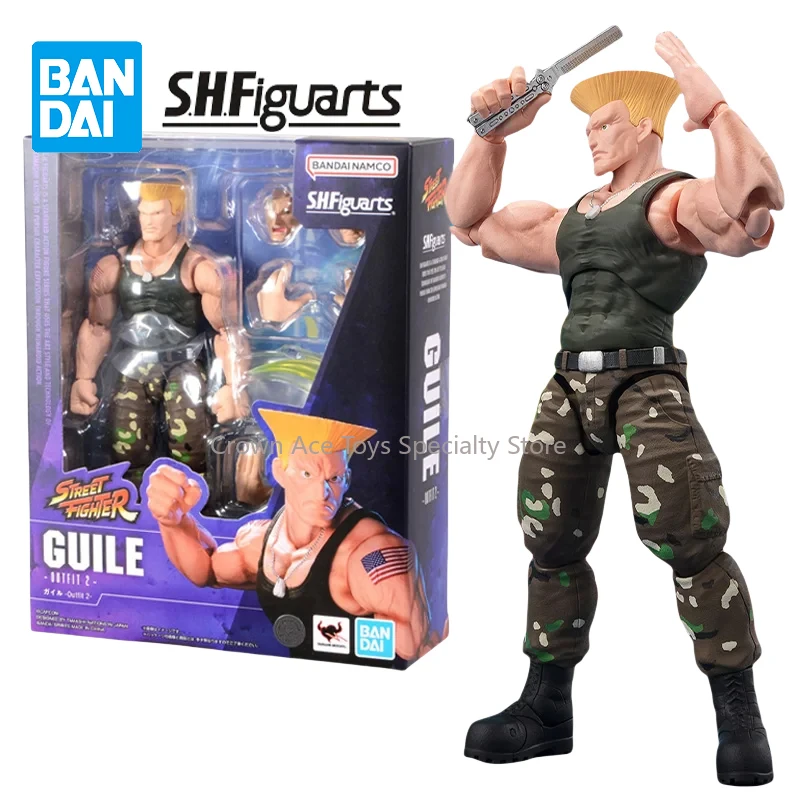 

Bandai S.H.Figuarts SHF Street Fighter GUILE Outfit 2 Anime Action Figure Finished Model Kit Toy For Boys Girls Birthday Gifts