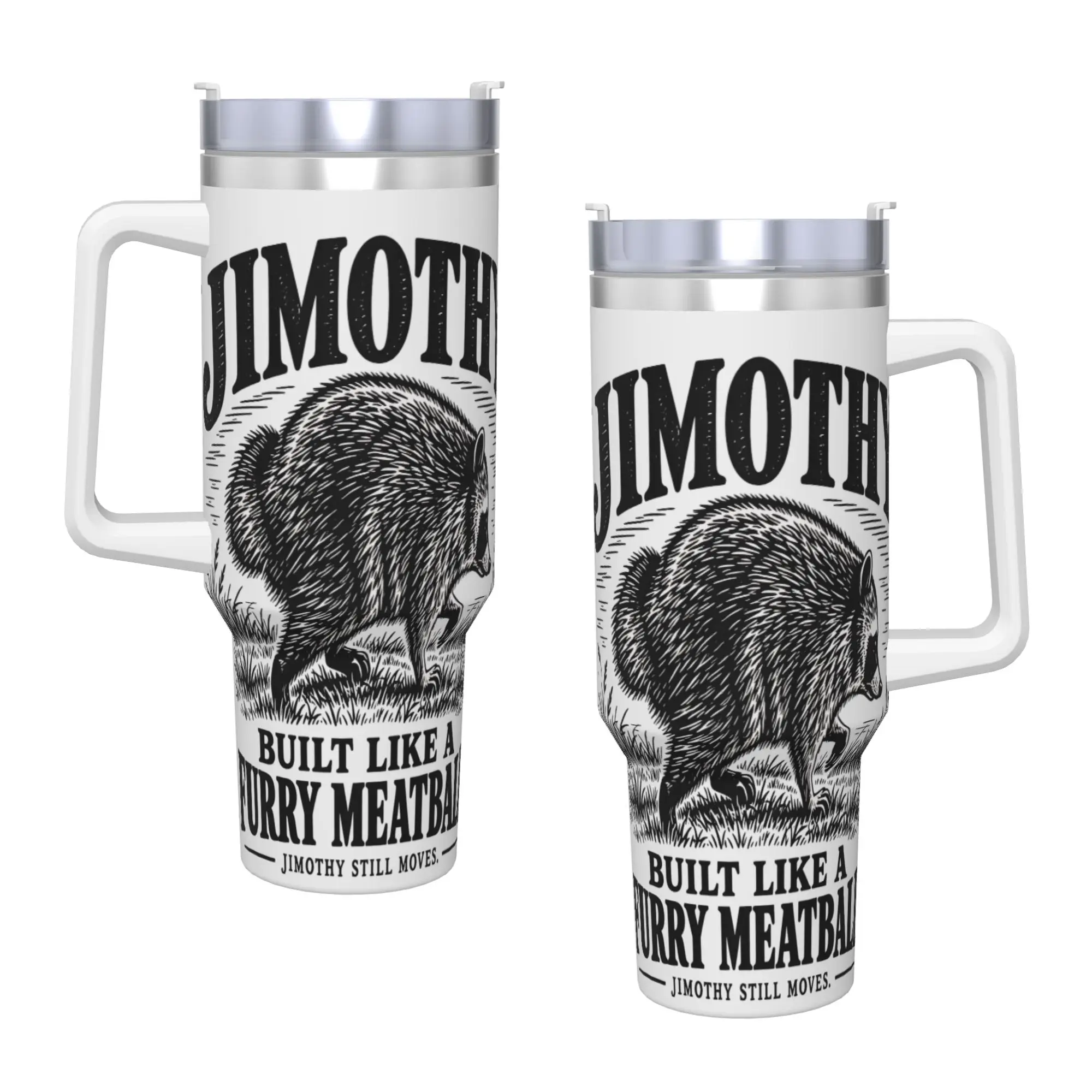 Jimothy the Furry Meatball Stainless Steel Tumbler  Beach Mugs Cup Large Capacity Thermal Cups Insulated Cold and Hot Tea Bottle