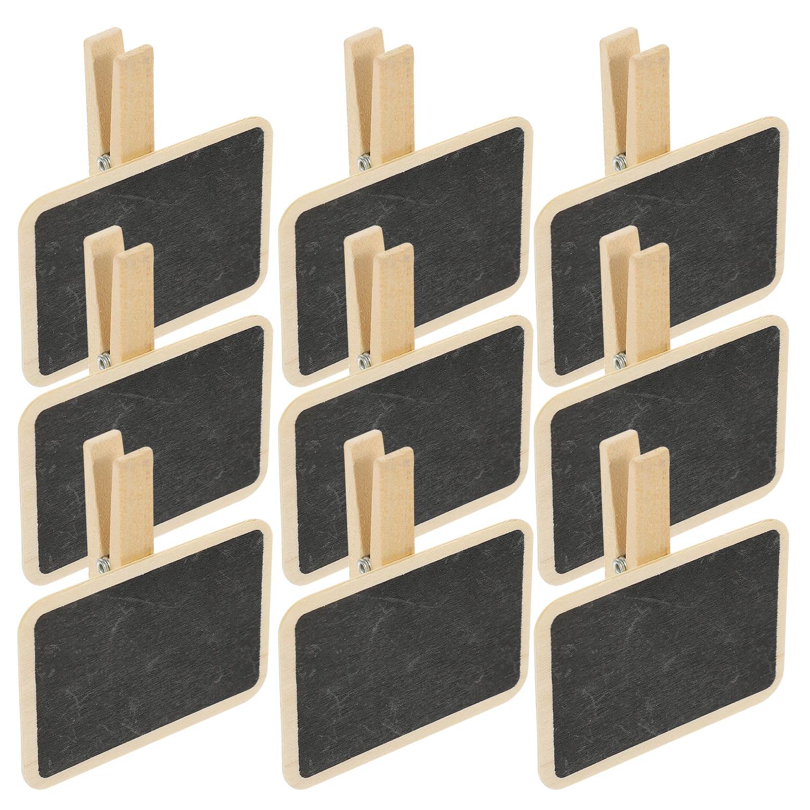

10pcs Mini Rectangular Chalkboard Wooden Clips Decorative Blackboard For Party Festival Message Board Garden Chalkboards Planter