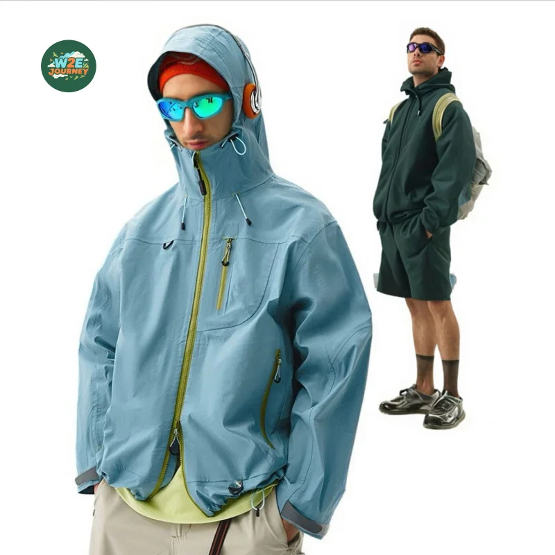 W2EJOURNEY EU US Size Luxury Quality Windbreak Jacket, Unisex 3-In-1 Outdoor Fishing Running Hiking Cycling Jacket