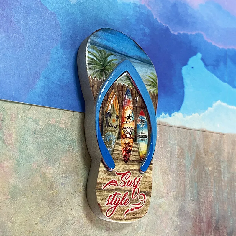 Hawaii Souvenirs Beach surfboard flip-flops 3D Fridge magnets Home Decor Collection Arts and Crafts Gifts