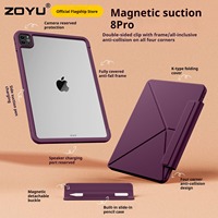 ZOYU for iPad 10/11th bracket magnetic suction disassembly Pen Case, iPad iPad Pro 11 12.9 Air 4/5th 11/13 K-fold Rotating Case