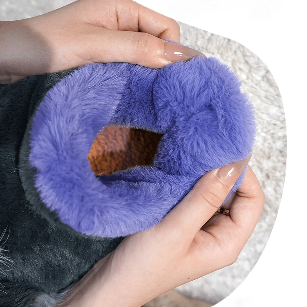 Niedliche und coole Katzen-Baumwollpantoffeln mit dicker Sohle für Damen, warme Winter-Hausschuhe für drinnen, Herren-Outdoor-Baumwollschuhe mit vollständiger Rückenabdeckung. – Detail 4