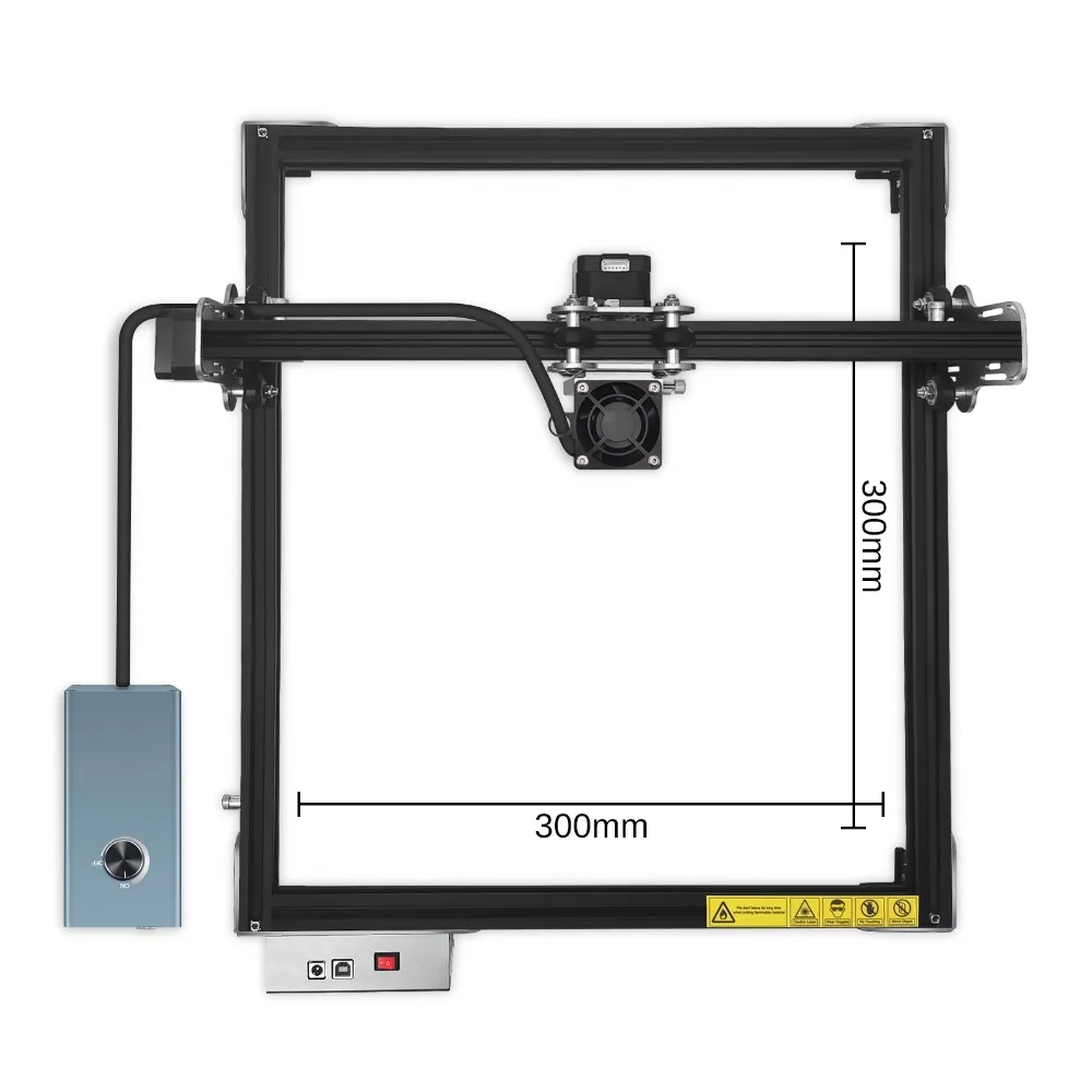 LASER TREE K1 Mini Portabel 10W Daya Optik CNC 3030 Mesin Pemotong Ukiran Lazer Pengukir Laser Dioda untuk Kaca Kayu Batu