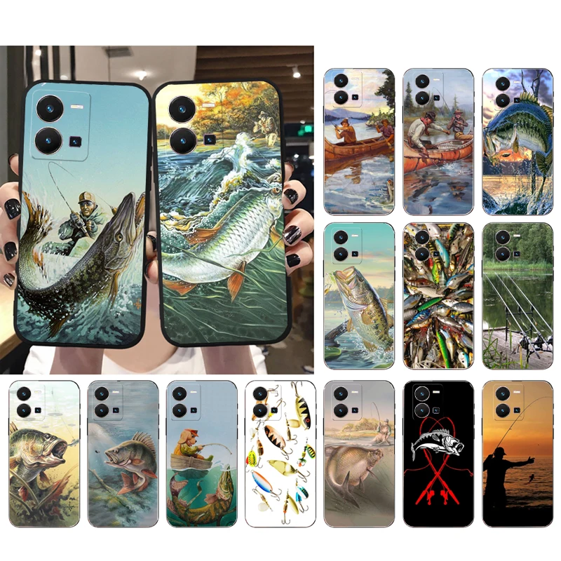 Bass Fish Fisherman Phone Case For VIVO Y53S Y33S Y01 Y11S Y31 Y21 Y70 Y21S Y72 Y35 V27E V23E V21 V23 Pro V21E