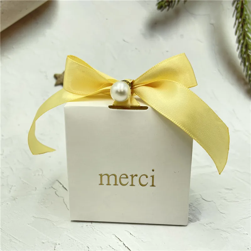 10pcs White Paper Box Small Gift Packaging Boxes Wedding Gifts For Guests Candy Box Baby Shower Party Christmas Sweet Boxes