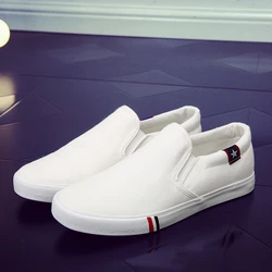 Scarpe pigre Casual in tela classiche da uomo mocassino moda Slip on mocassino scarpe basse vulcanizzate lavate Zapatillas Hombre