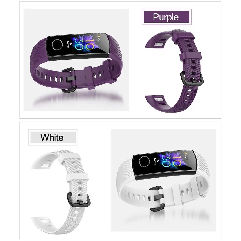 Bracelet de rechange en silicone pour Honor Band 5 4, bracelets de sport, bande colorée, accessoires intelligents