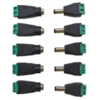 5pairs DC 12V Male Female Connectors 2.1*5.5mm Power Plug Adapter Jacks Sockets Connector For Signal Color LED Strip CCTV Camera