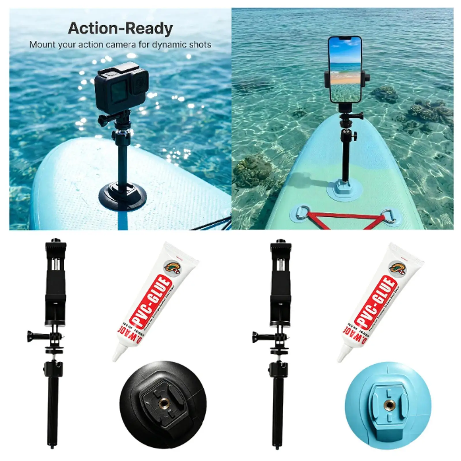 Kayak Phone Holder Kayak Accessory Easy to Install Professional Phone Mount Sports Camera Holder for Yachts Fishing Outdoor view 5