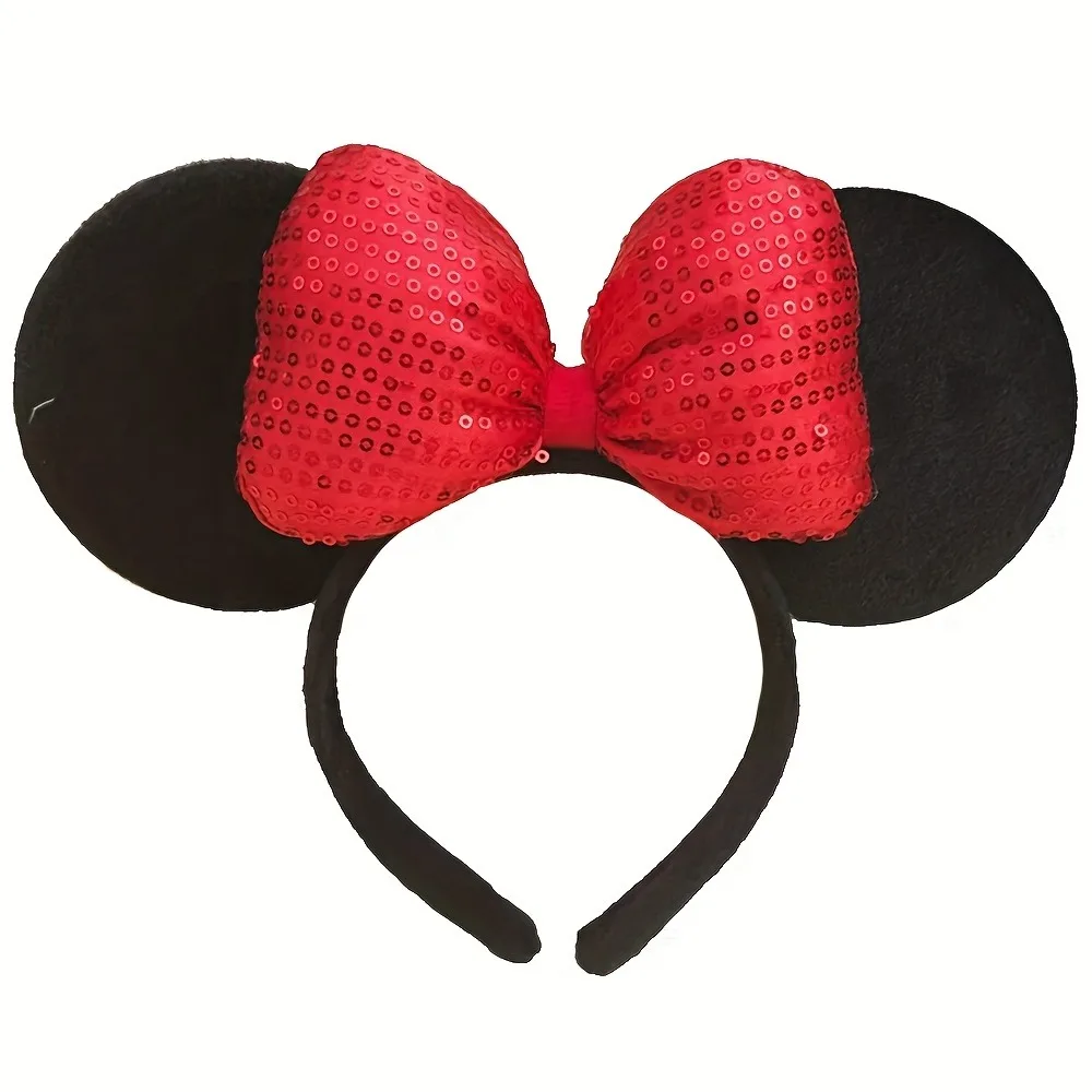 1 Stück Minnie Maus Ohren Prinzessinnen-Haarreif Niedlicher Runder Punkte-Haarreif Süße Haarreifen für Party, Festival, Park, Damen-Haaraccessoire – Detail 4
