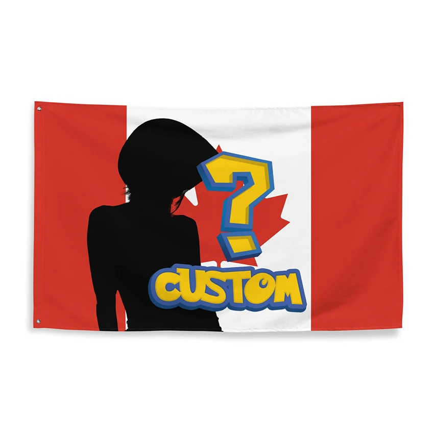 Bandera de Canadá personalizada, pancarta decorativa personalizada, diseña tu propia imagen, tapiz para decoración de dormitorio, jardín y patio