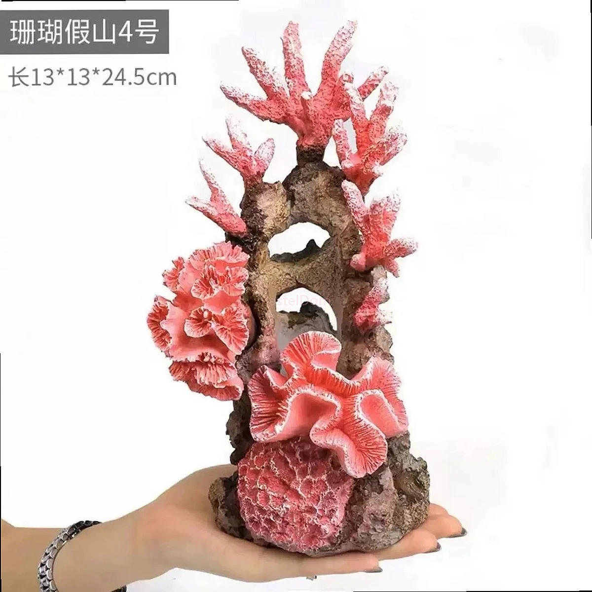 Resin Aquarium Ornament Fish Tank Decor Coral Fake Rock Shell Simulation Plant Landscape Craft